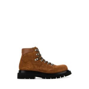 Bottega Veneta Men Caramel Suede Lug Ankle Boots